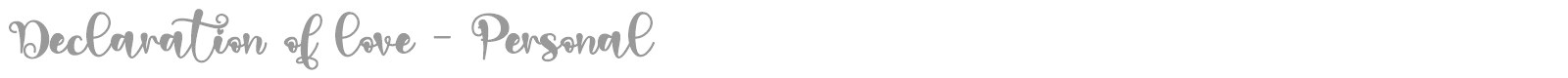 Declaration Of Love font preview